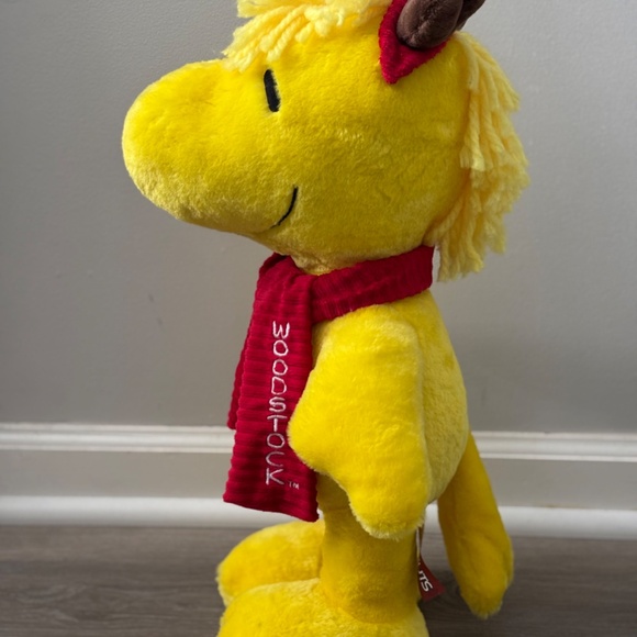 WOODSTOCK Reindeer Antlers Plush 2015 PEANUTS 22" Porch Stuffed Figure Christmas - Picture 5 of 11